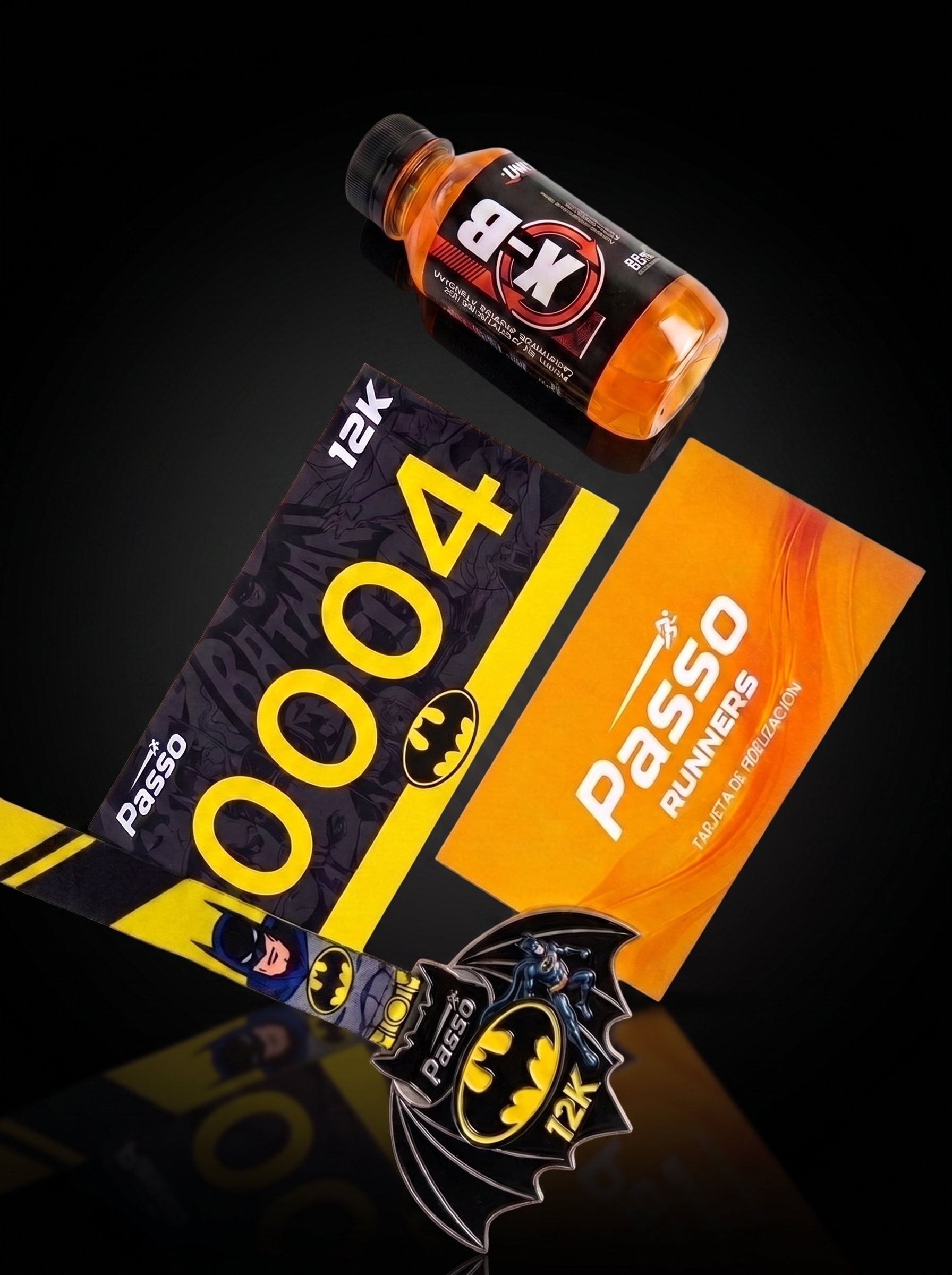 Kit Batman 12K Passo Runners desempacado