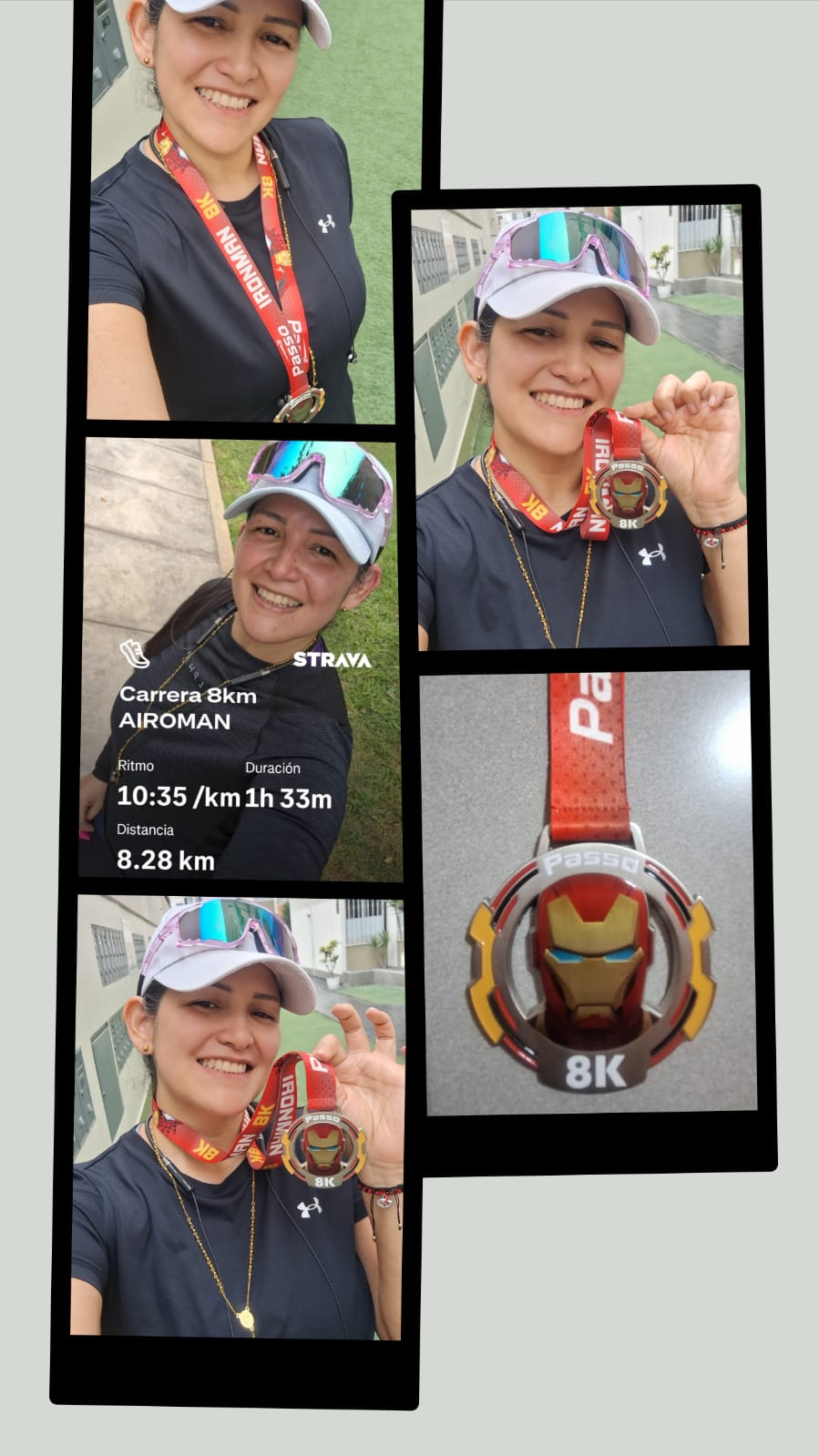 Corredor Passo Runners con su medalla coleccionable