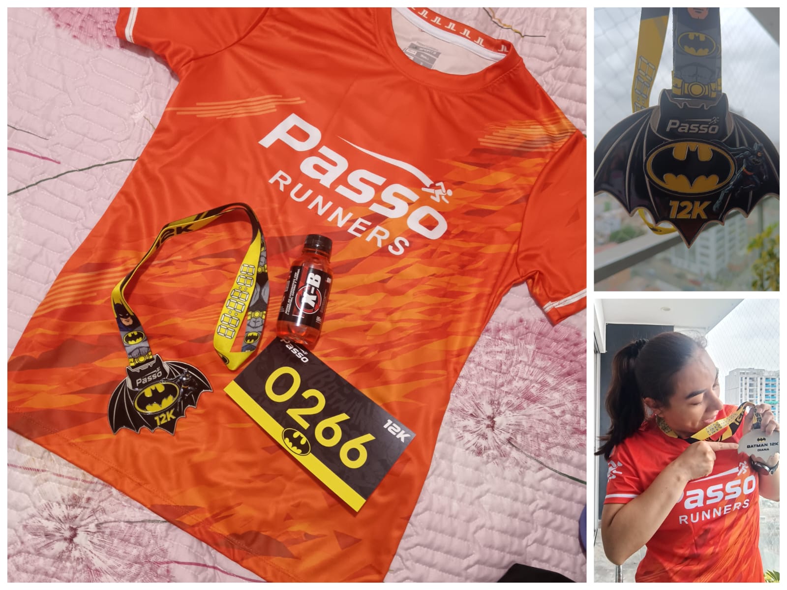 Corredora Passo Runners feliz con su medalla
